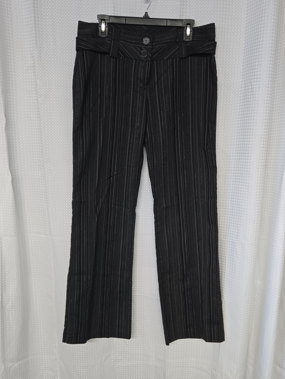 Black Pinstripe Dress Pants NO pockets